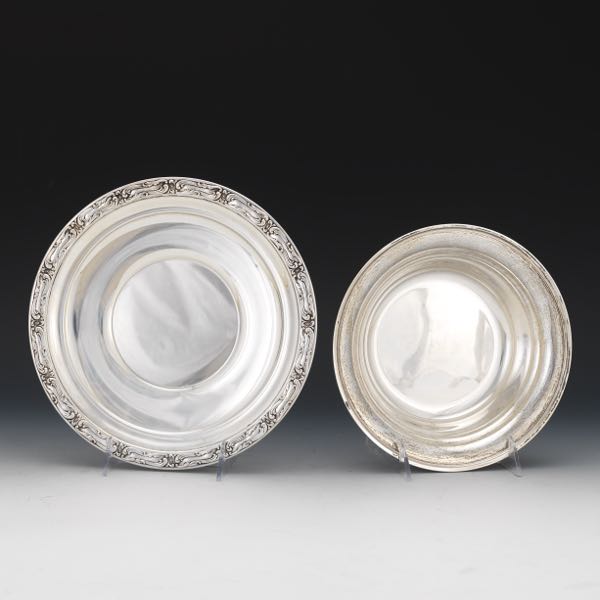 TWO STERLING SILVER DISHES, KIRK