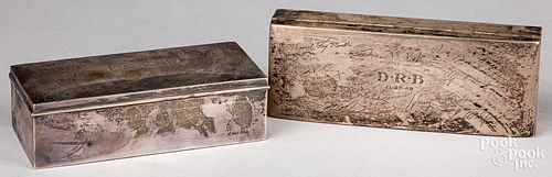TWO STERLING SILVER DRESSER