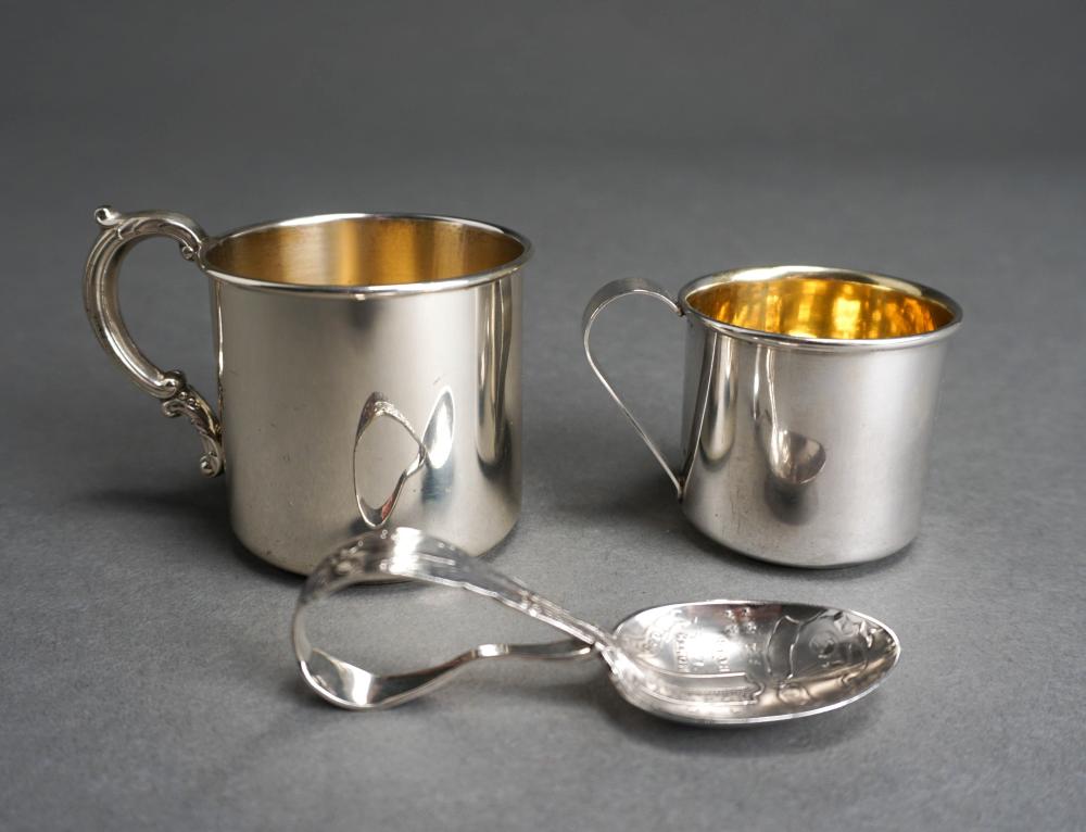 TWO STERLING SILVER GILT WASHED