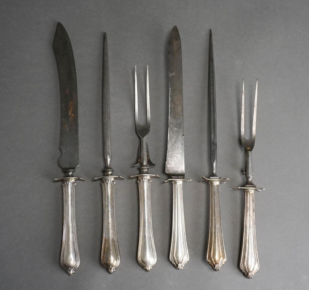 TWO STERLING SILVER HANDLE