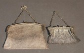 TWO STERLING SILVER MESH EVENI