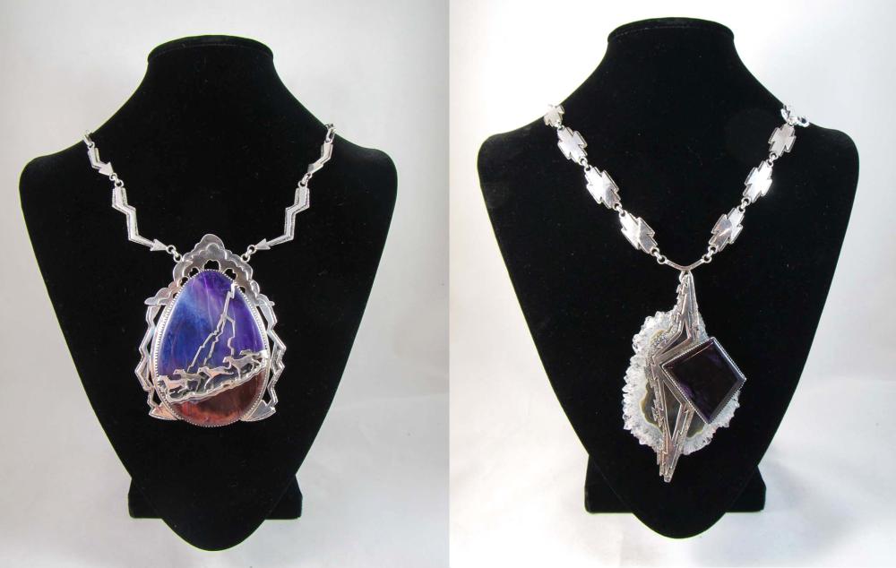 TWO STERLING SILVER NATIVE AMERICAN