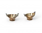 TWO STERLING SILVER NUT DISHES