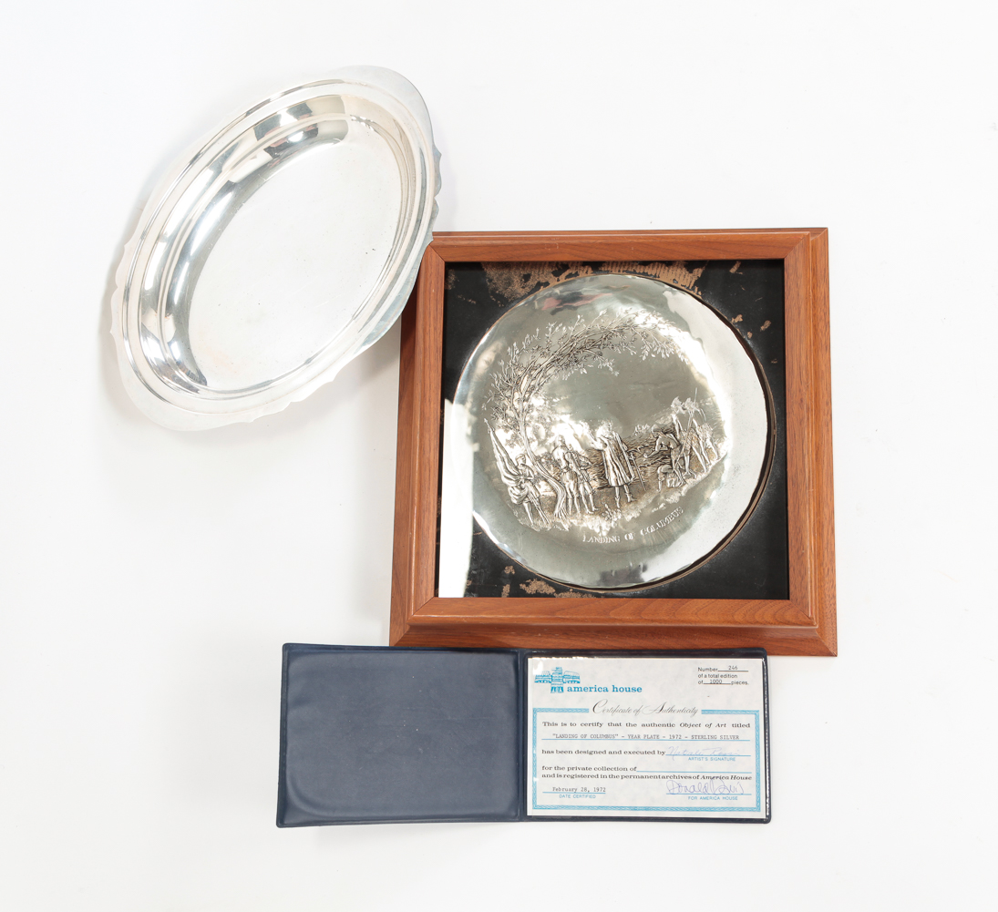 TWO STERLING SILVER PIECES.
