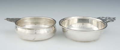 Two Sterling Silver Porringers;