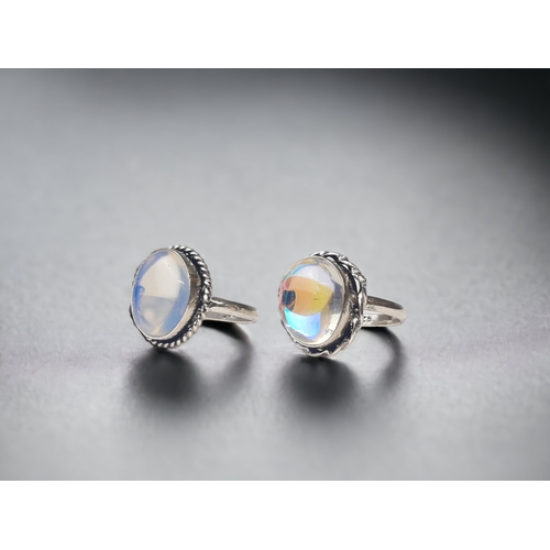 TWO STERLING SILVER & QUARTZ