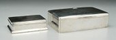 Two sterling silver rectangula