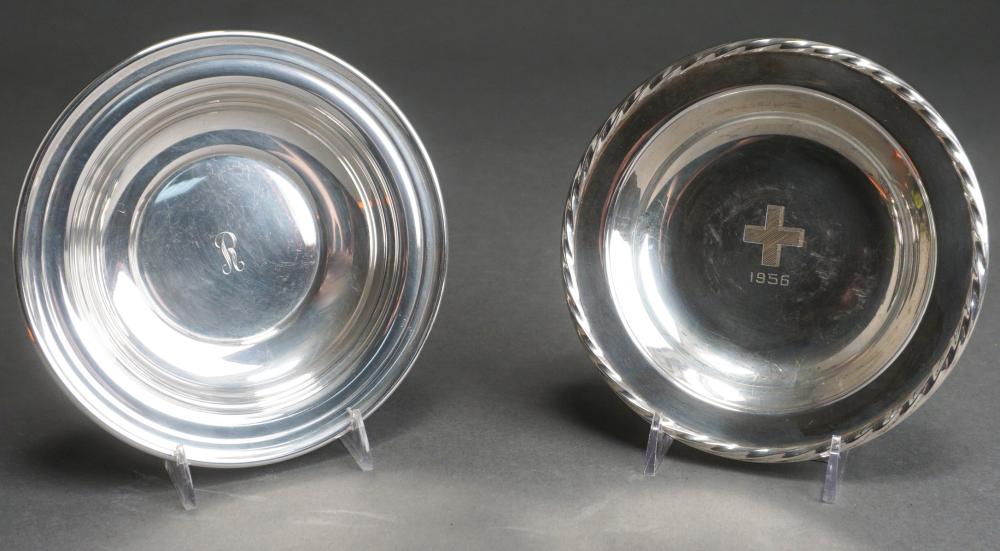 TWO STERLING SILVER SHALLOW BOWLS