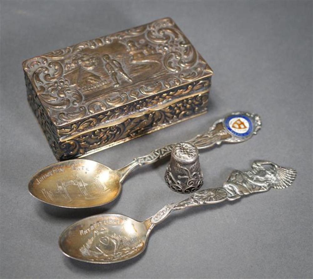 TWO STERLING SILVER SOUVENIR