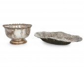 TWO STERLING SILVER TABLE ITEM