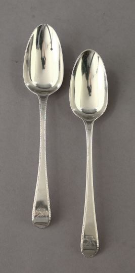 Two Sterling Silver Tablespoons, 
