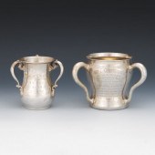 TWO STERLING SILVER TROPHY CUP