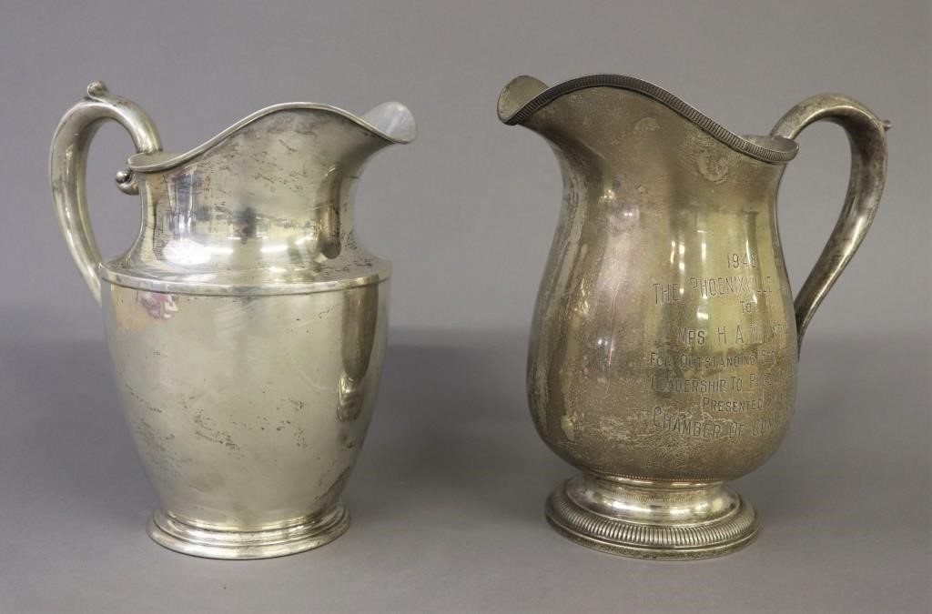 Two sterling silver water
