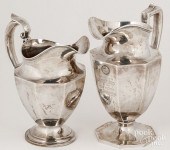 TWO STERLING SILVER WATER PITC