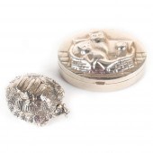 TWO STERLING SILVER WHIMSICAL