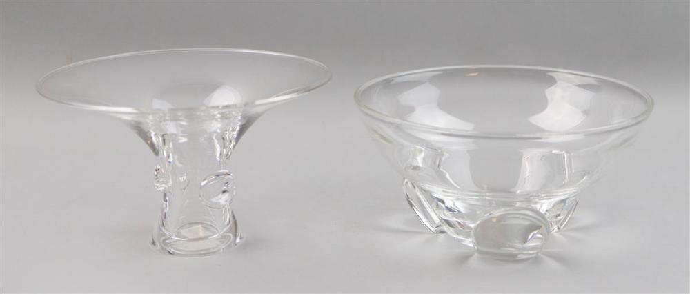 TWO STEUBEN BOWLS, IN ORIGINAL GREY