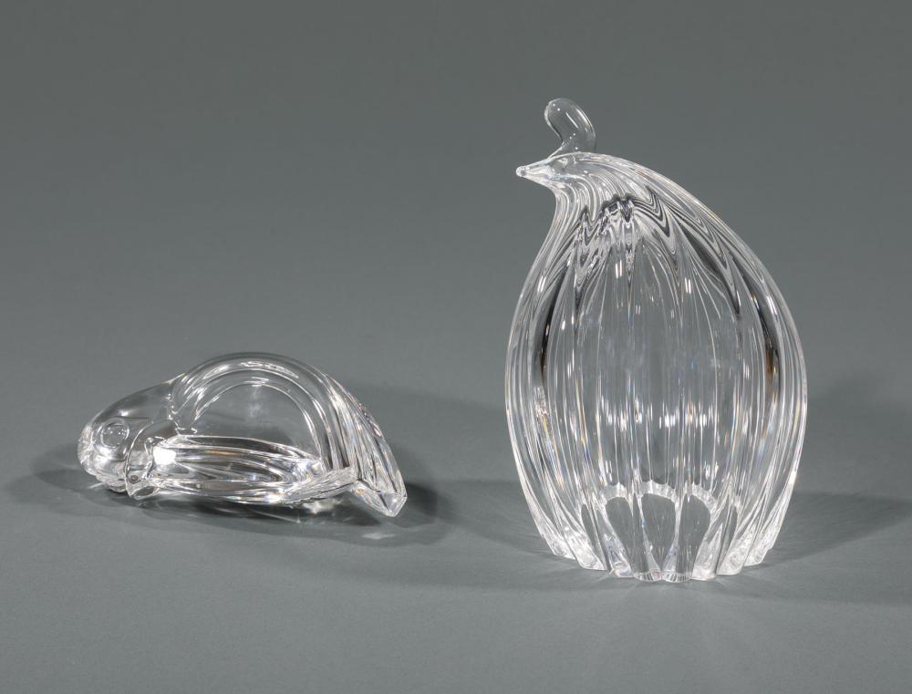 TWO STEUBEN GLASS BIRDSTwo