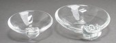 TWO STEUBEN GRADUATED CRYSTAL