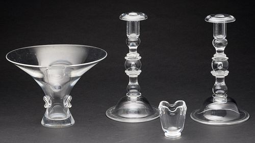 TWO STEUBEN VASES &AMP; PAIR OF