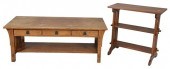 TWO STICKLEY MISSION OAK TABLE