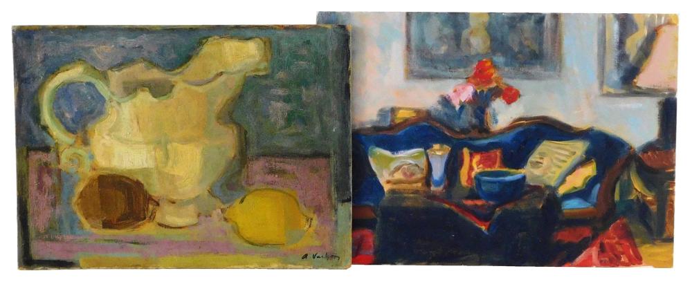 TWO STILL LIFE PAINTINGS, THE FIRST