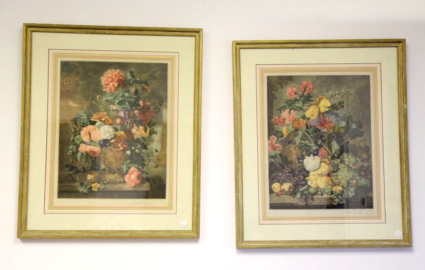 TWO STILL LIFE PRINTS.  Color
