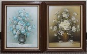TWO STILL LIFES OF FLOWERS, OI