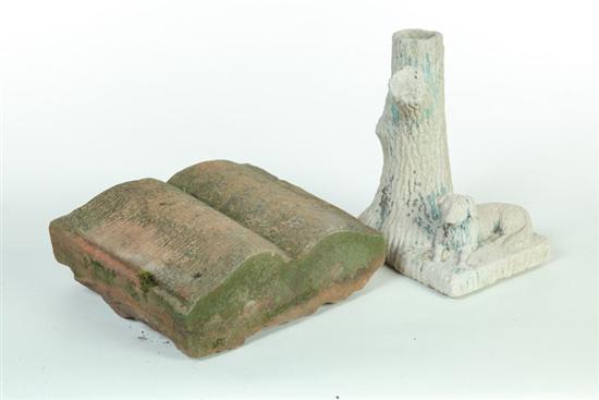 TWO STONE CARVINGS.  American  late