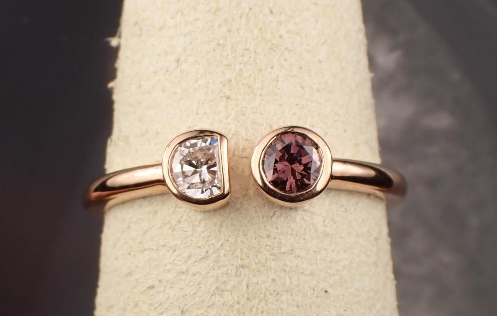 TWO-STONE DIAMOND AND FOURTEEN
