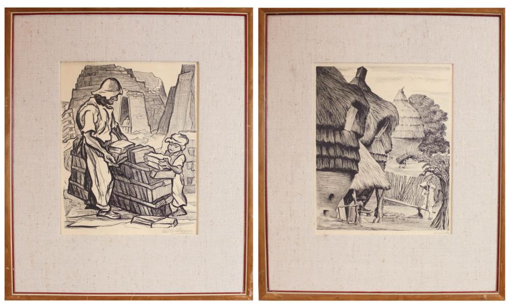 TWO STONE LITHOGRAPHS: PABLO