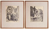 TWO STONE LITHOGRAPHS: PABLO O