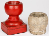 TWO STONE MORTARS, 19TH C.<br>