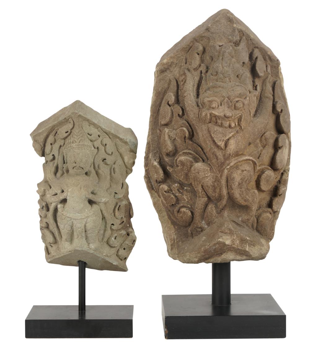 TWO STONE RELIEF CARVINGSTwo