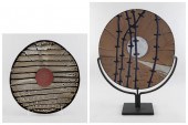 TWO STONEWARE CHARGERS DIAMETE