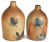 TWO STONEWARE JUGS ATTRIBUTED