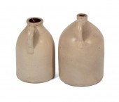 TWO STONEWARE JUGS LATE 19TH C