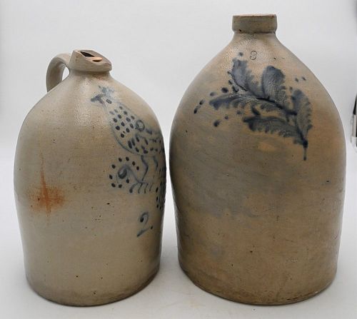 TWO STONEWARE JUGS TO INCLUDE A