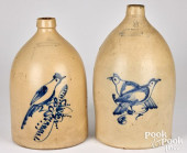 TWO STONEWARE JUGS<br>Two New