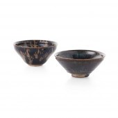 TWO STONEWARE TEABOWLS ???????