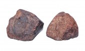 TWO STONY METEORITE FRAGMENTS