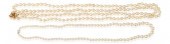 TWO STRANDS OF CULTURED PEARLS