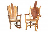 TWO STUDIO ADIRONDACK CHAIRS B