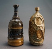 TWO STUDIO POTTERY VESSELS: CA