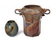 TWO STUDIO POTTERY VESSELSTwo