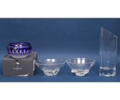 TWO STUEBEN GLASS BOWLS<br>Two
