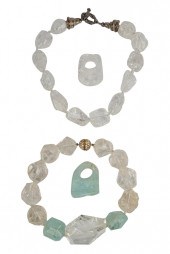 TWO SUITES OF ROCK CRYSTAL & A