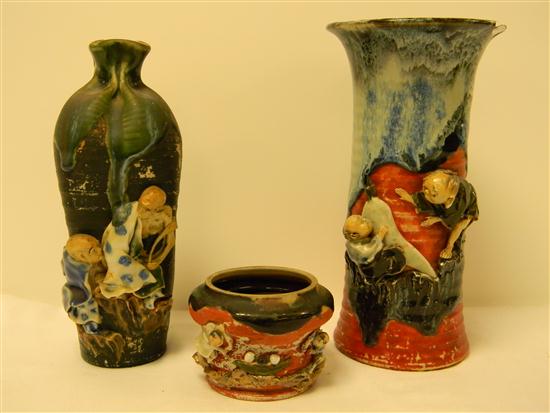 Two Sumidagawa Japanese porcelain