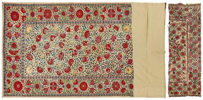 Two Suzani silk embroidery