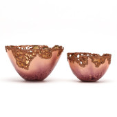 TWO SWAN VALLEY COPPER BOWLS<b