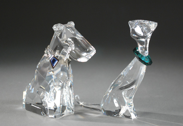 TWO SWAROVSKI CRYSTAL ANIMAL